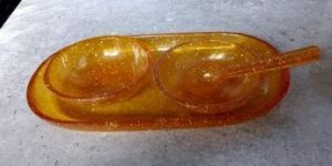 Resin Bowl Tray Set