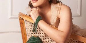 Ladies Green Starry Roohi Bucket Hand Bag