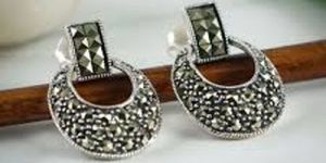 Oxidized Silver Earrings