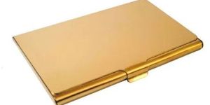 Stainless Steel Golden ATM Card Holder