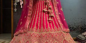 Designed Lehenga Dupatta Choli Set in Silk