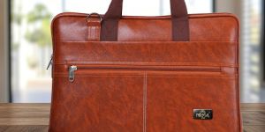 Tan Leather Messenger Bag