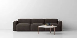 Spearman Faux Leather 3 Seater Sofa