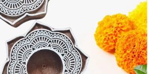 Wooden Block Decorative T-Light Candle Holder Set of 2