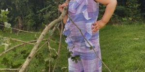 Girls Chex Jump Suit with Frill