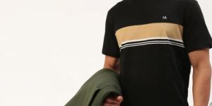 Mens Striped Crew Neck T-shirt