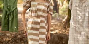 Women Rustic Tie Dye Dress