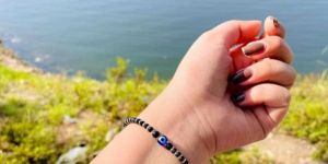 Silver Veil Eye Charm