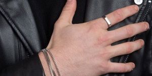 Triple Layer Silver Box Bracelet For Men