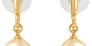 Women Pink Dewdrop Pearl Earrings