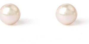 Women Snowy Pearl 7.60mm Solitaire Earring