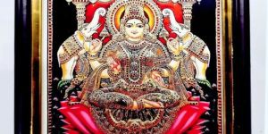 Tanjore Art Lakshmi Art Key Hanger