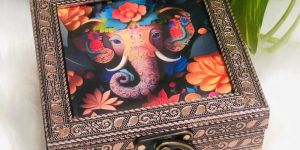 Wooden Pichwai Jewellery Boxes