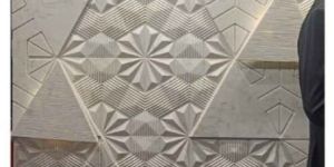 Triangular Pattern Stone Carving Wall Art