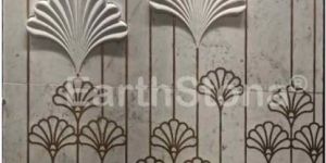 Umbrella Pattern Stone Carving Wall Art
