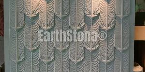 Wavy Pattern Natural Stone Carving Wall Art