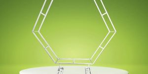 Double Hexagonal Ring Stand For Decoration