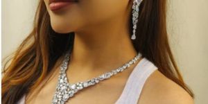 Western Ladies Necklace Set with Octagonal Korean Zirconias