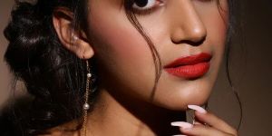 Women PINK GOLD PLATED KUNDAN EARRINGS WITH PEARLS