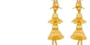 Tribal Craft Ladies Gold Long Earrings