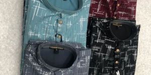 silver dot mens party wear kurta