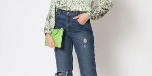 Green Polyester Shirt For Women & Girls
