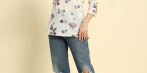 White Cotton Kurti For Women & Girls