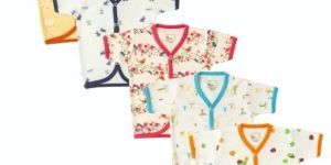 Infants Unisex Half Sleeve Front Open Jabla for Baby
