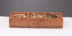 TEAKWOOD HAND MADE TABLE TOP WITH CERAMIC PLATE (CHRYSALLIS)