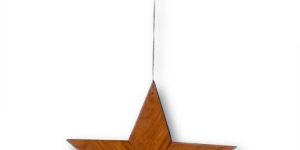 TEAKWOOD XMAS STAR WITH CHAIN (LYRA)
