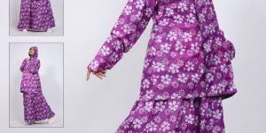 Ladies Flower Print Skirt Top Raincoat
