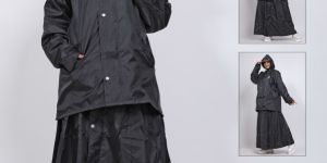 Ladies Plain Reversible Skirt Top Raincoat