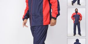 Mens Plain Defender Rubberized Raincoat