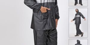 Mens Plain Heavy PVC Raincoat