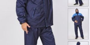 Mens Plain Sky Thunder Rubberized Raincoat