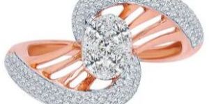 Women Twisted Ladder Diamond Ring