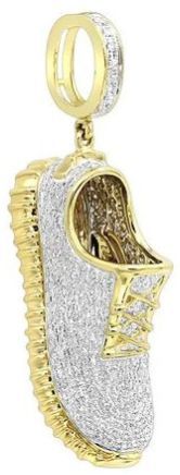 Mens Shoe Diamond Pendant