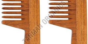 Wide Handle Neem Wooden Comb