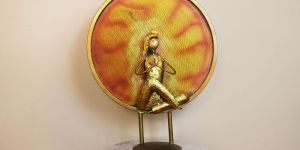 Namaskara Pose Yoga Lady Statue