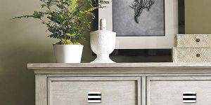 White and Black Resin Drawer Knob