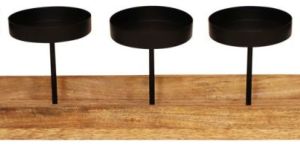 Wooden Base Candle Holder