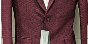 Mens Party Wear Dark Maroon Blazer