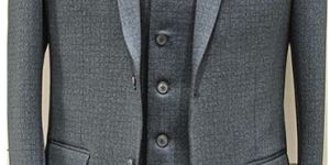 Party Wear Mens Matt Grey Three Piece Suit