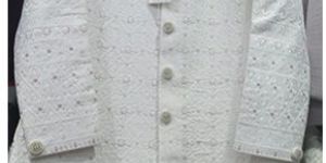 White Designer Wedding Sherwani