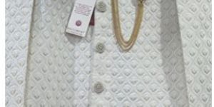 White Traditional Wedding Sherwani