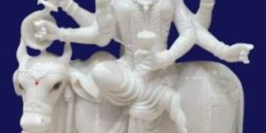 White Plain Marble Umiya Mata Statue
