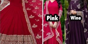 Ladies Faux Georgette Heavy Border Work Anarkali Suit Set