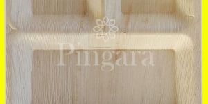 3 Compartment Square Areca Leaf Plate