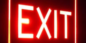 Red Emergency Exit Light