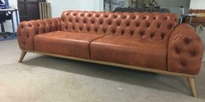 Leather Designer Brown Sofa